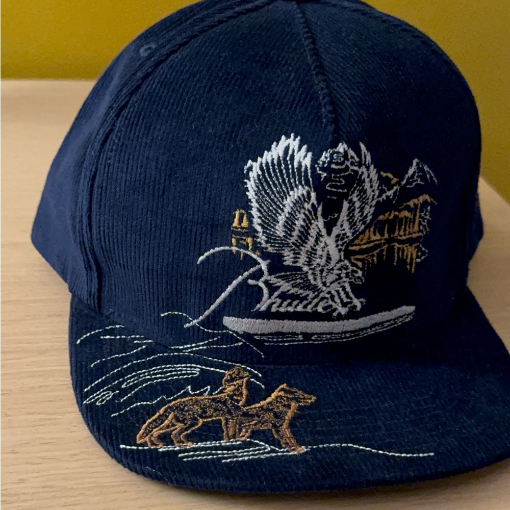 Rhude Navy Blue Embroidered Cap